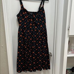 NWOT Torrid Retro Chic Jack O’ Lantern Swing Dress, Size 1XL